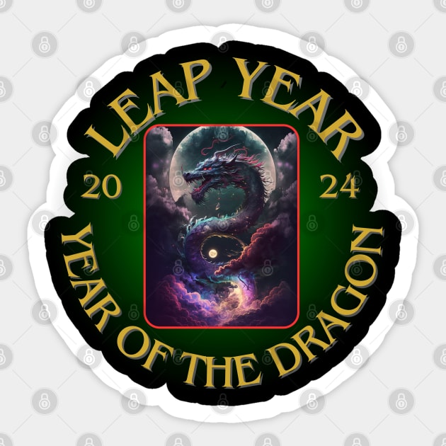 Leap Year in Year of the Dragon Sticker by Spacetrap